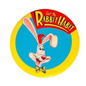 Get The Rabbit Habit 3" Pinback Button